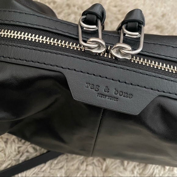 Rag & Bone Black Leather Top Handle Convertible Crossbody Bag NWT - Picture 10 of 10